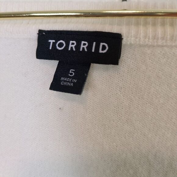 Torrid Soft Sweater Women’s Plus 5X 22 Off White Long Sleeve - Picture 3 of 5